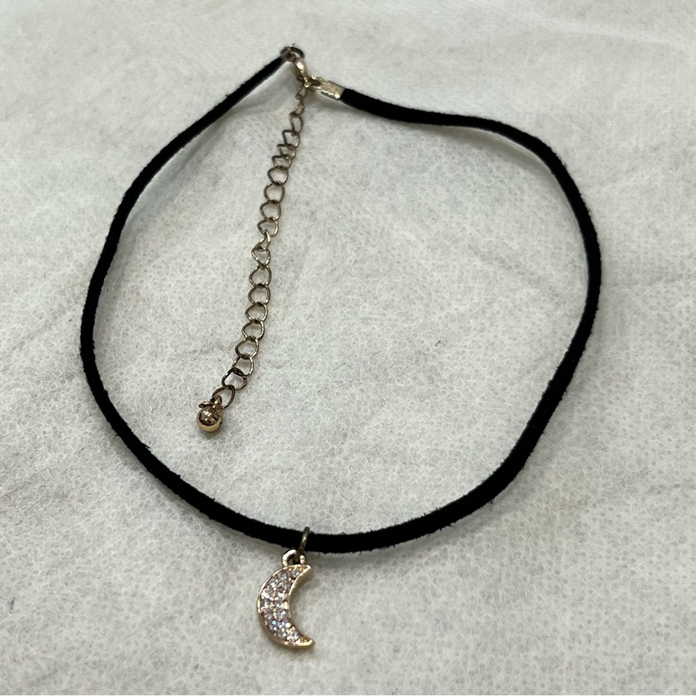 Diamond Moon Choker Necklace